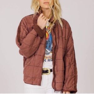 Free People Quilted Dolman Jacket